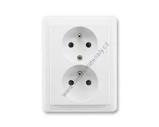 Dvojzásuvka Classic 5512C-2349, Jasně bílá
