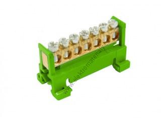 Nulovací a rozbočovací můstek (7 svorek) Modrá