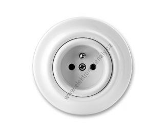 Porcelánová zásuvka kulatá Decento